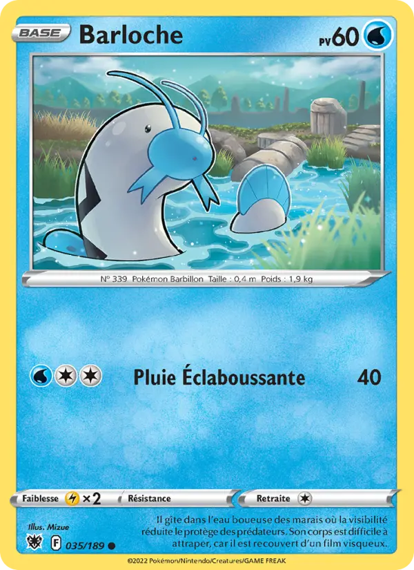 Scan HD carte Pokémon Barloche 035/189 — Astres Radieux