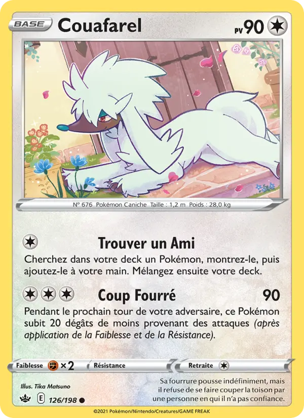 Scan HD carte Pokémon Couafarel 126/198 — Règne de Glace