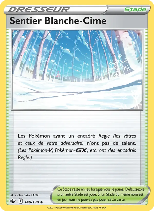Scan HD carte Pokémon Sentier Blanche-Cime 148/198 — Règne de Glace
