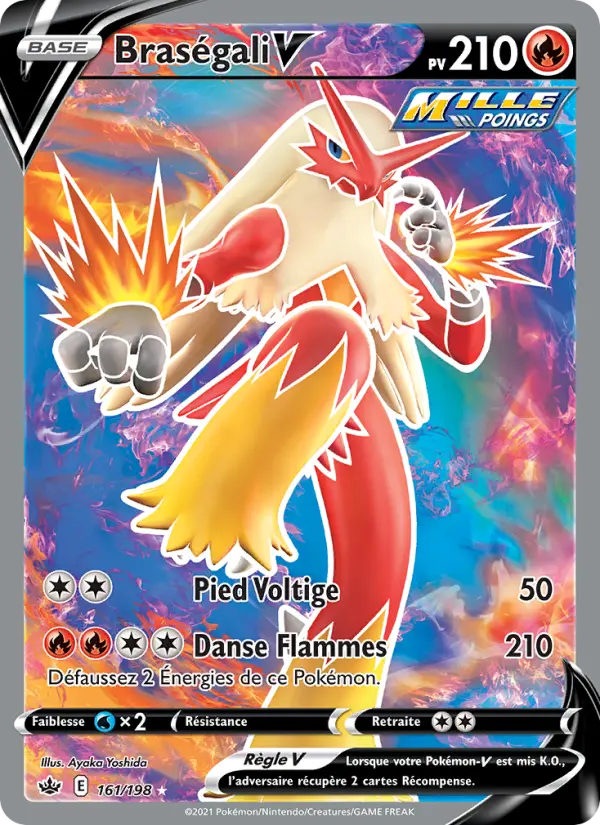 Scan HD carte Pokémon Braségali V 161/198 — Règne de Glace