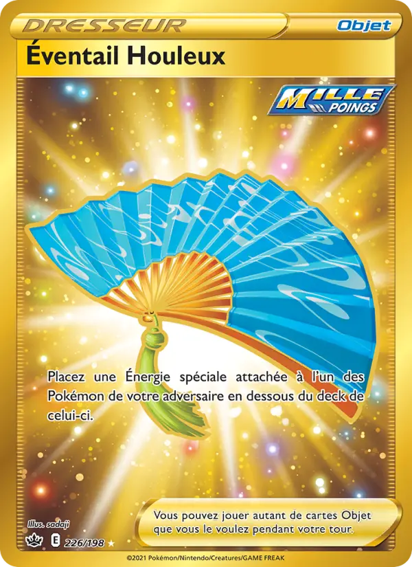 Scan HD carte Pokémon Éventail Houleux 226/198 — Règne de Glace