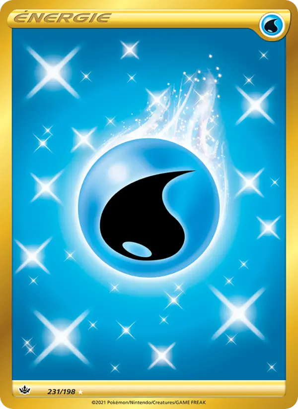 Scan HD carte Pokémon Énergie Eau 231/198 — Règne de Glace