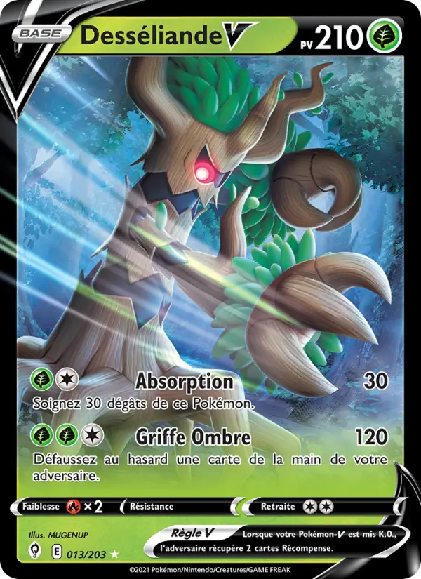 Scan HD carte Pokémon Desséliande V 13/203 — Évolution Céleste