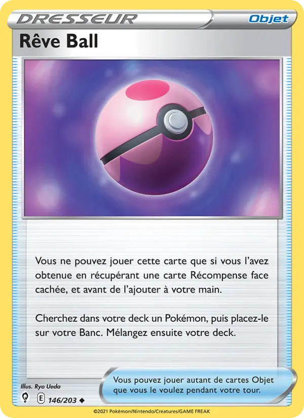 Scan HD carte Pokémon Rêve Ball 146/203 — Évolution Céleste