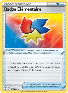 Carte Pokemon Badge Élémentaire 147/203 Évolution Céleste