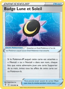 Carte Pokemon Badge Lune et Soleil 151/203 Évolution Céleste
