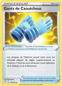 Carte Pokemon Gants de Caoutchouc 156/203 Évolution Céleste