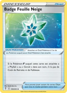 Carte Pokemon Badge Feuille Neige 159/203 Évolution Céleste