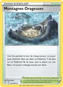 Carte Pokemon Montagnes Orageuses 161/203 Évolution Céleste