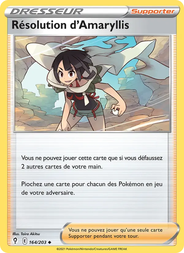 Scan HD carte Pokémon Résolution d'Amaryllis 164/203 — Évolution Céleste