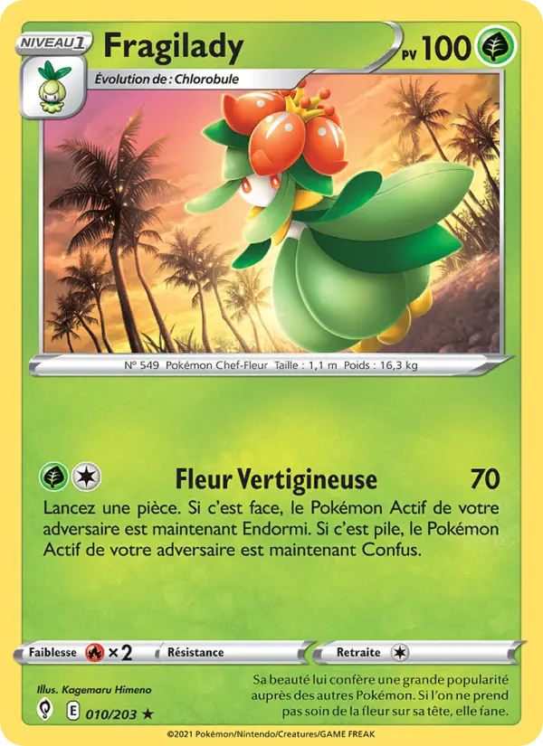 Scan HD carte Pokémon Fragilady 10/203 — Évolution Céleste