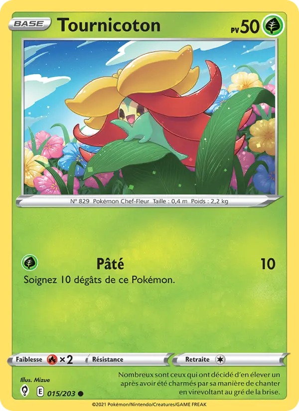Scan HD carte Pokémon Tournicoton 15/203 — Évolution Céleste
