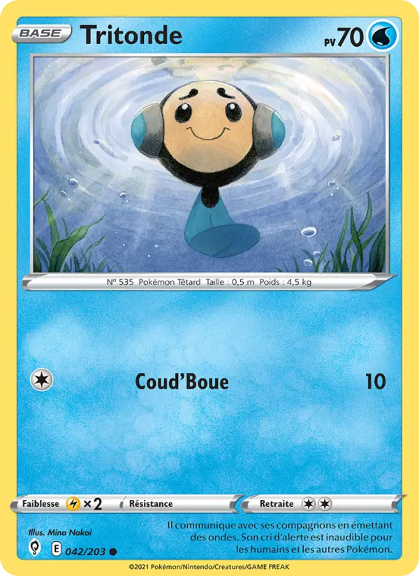 Scan HD carte Pokémon Tritonde 42/203 — Évolution Céleste