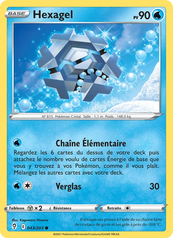 Scan HD carte Pokémon Hexagel 43/203 — Évolution Céleste