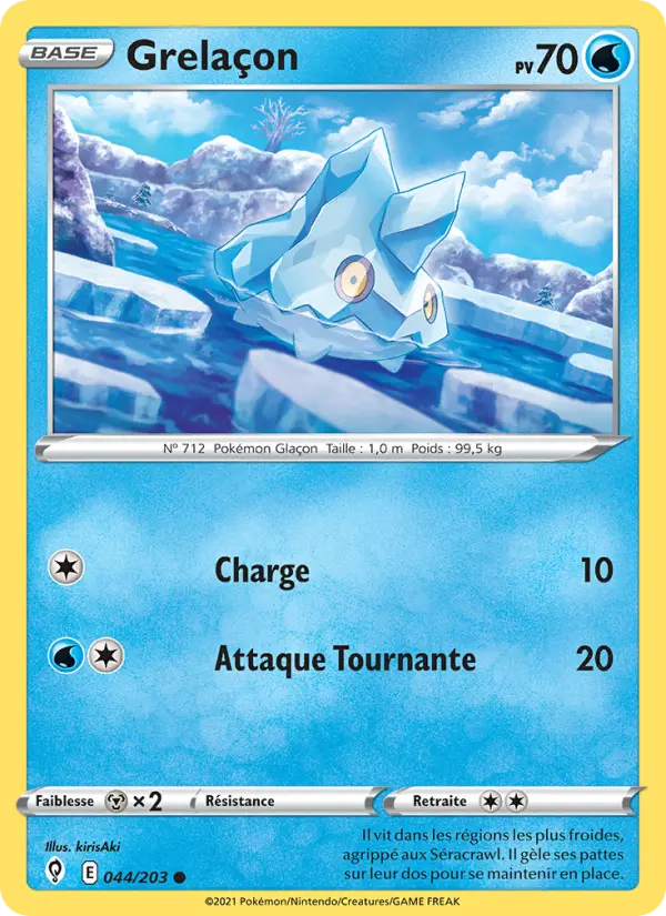 Scan HD carte Pokémon Grelaçon 44/203 — Évolution Céleste