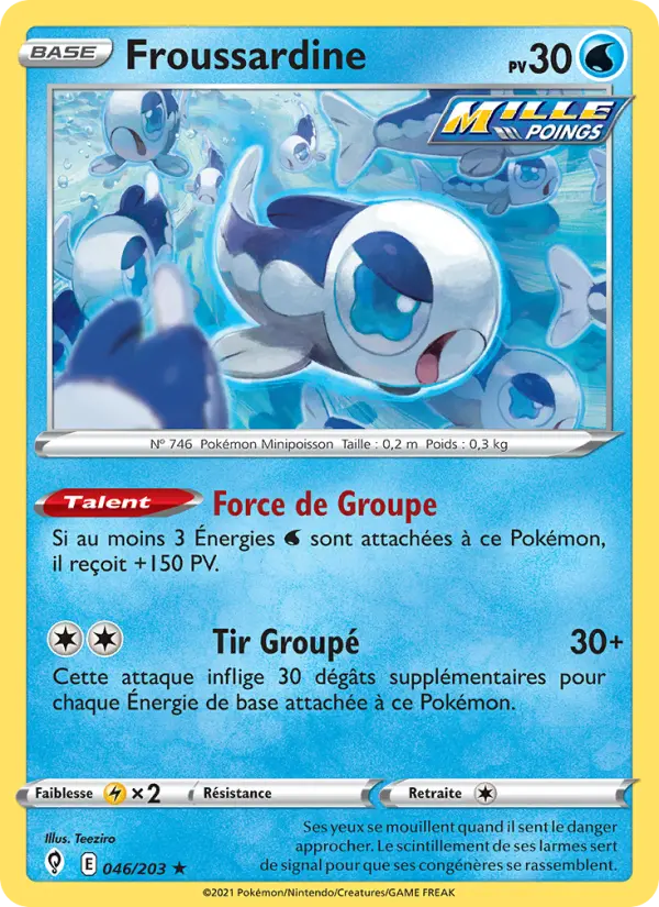 Scan HD carte Pokémon Froussardine 46/203 — Évolution Céleste