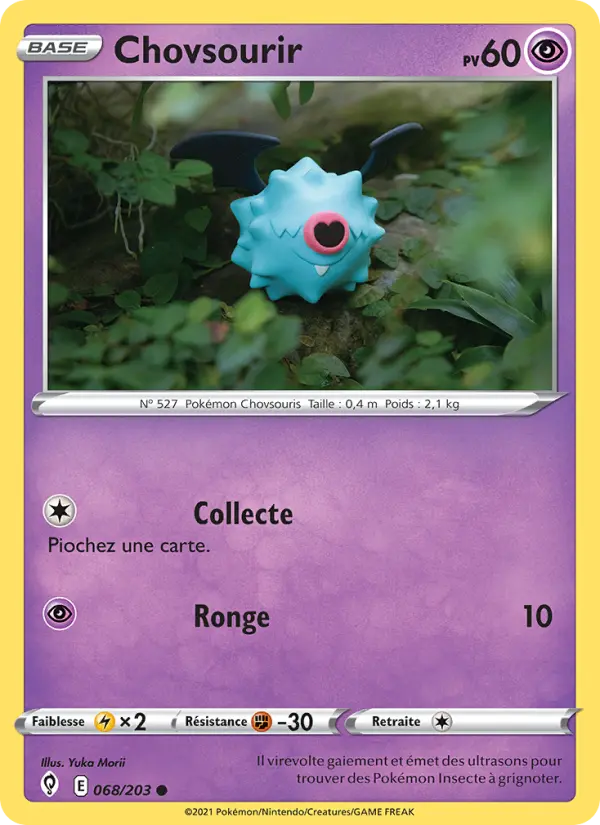 Scan HD carte Pokémon Chovsourir 68/203 — Évolution Céleste