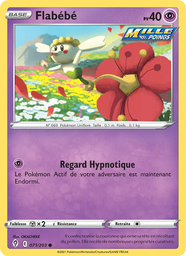 Scan HD carte Pokémon Flabébé 71/203 — Évolution Céleste