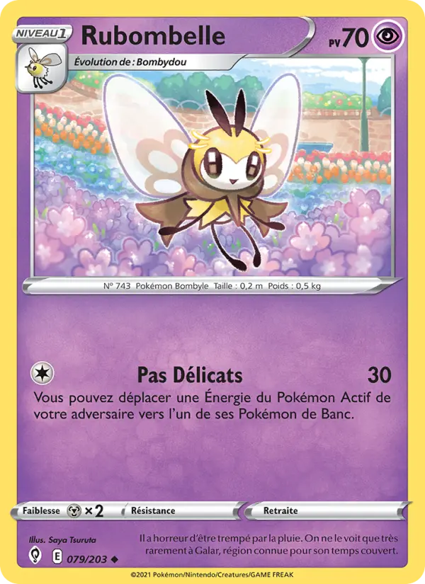 Scan HD carte Pokémon Rubombelle 79/203 — Évolution Céleste