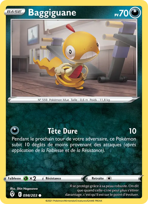 Scan HD carte Pokémon Baggiguane 98/203 — Évolution Céleste
