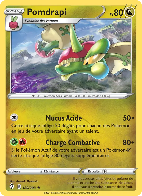 Scan HD carte Pokémon Pomdrapi 120/203 — Évolution Céleste