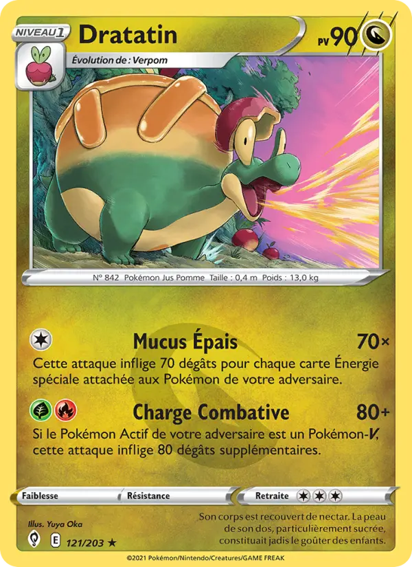 Scan HD carte Pokémon Dratatin 121/203 — Évolution Céleste