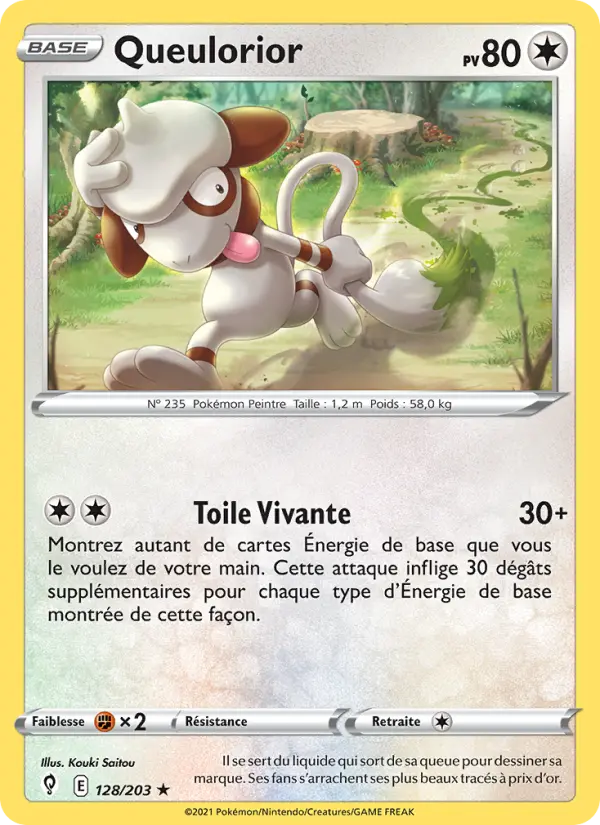 Scan HD carte Pokémon Queulorior 128/203 — Évolution Céleste