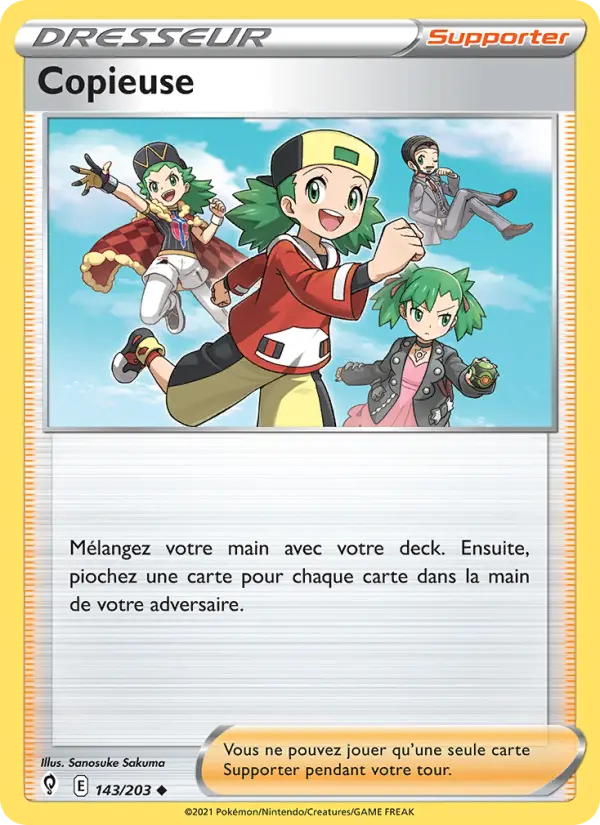 Scan HD carte Pokémon Copieuse 143/203 — Évolution Céleste