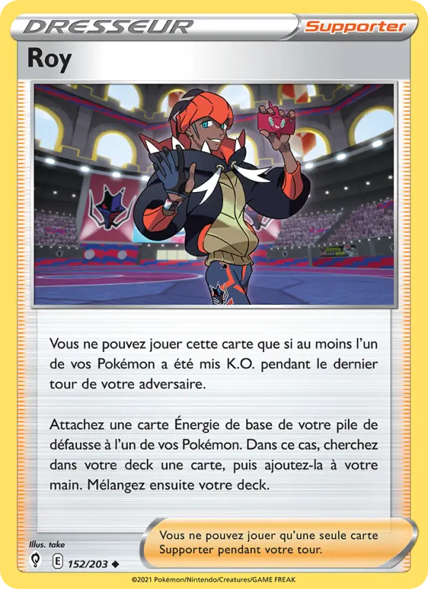 Scan HD carte Pokémon Roy 152/203 — Évolution Céleste