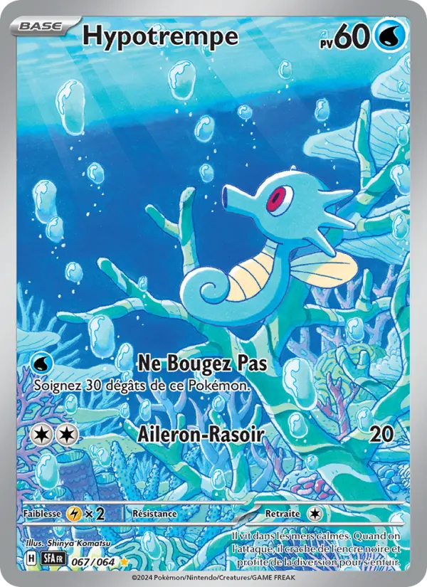 Scan HD carte Pokémon Hypotrempe 067/64 — Fable Nébuleuse