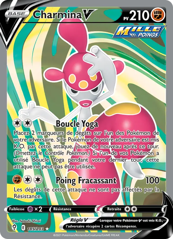 Scan HD carte Pokémon Charmina V 185/203 — Évolution Céleste