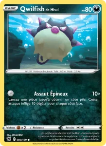 Carte Pokemon Qwilfish de Hisui 089/189 Astres Radieux