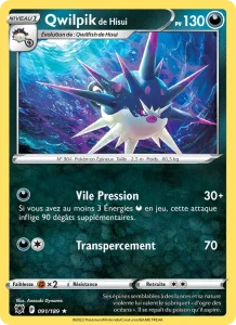 Carte Pokemon Qwilpik de Hisui 091/189 Astres Radieux