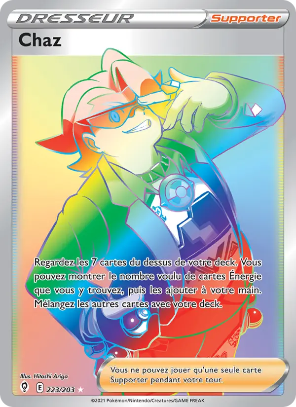Scan HD carte Pokémon Chaz 223/203 — Évolution Céleste