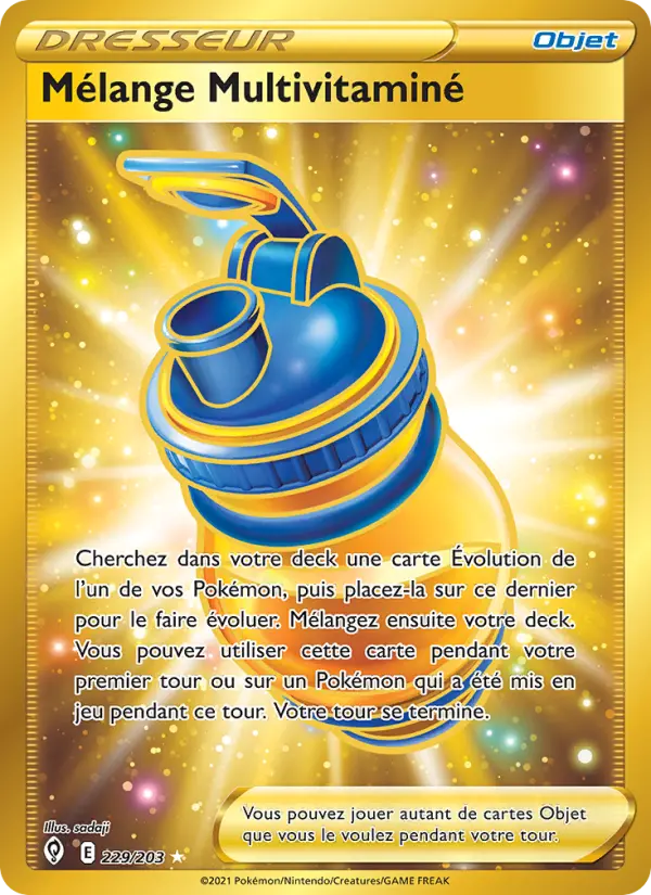 Scan HD carte Pokémon Mélange Multivitaminé 229/203 — Évolution Céleste