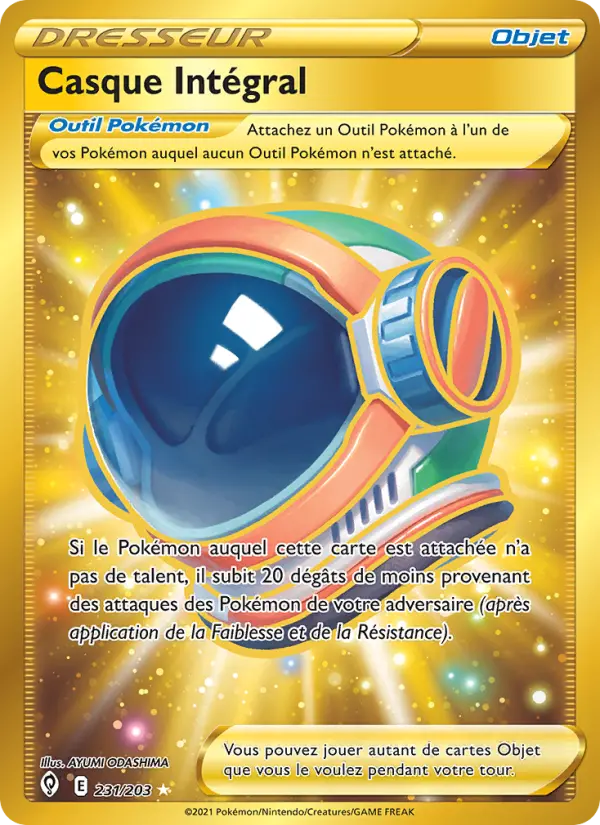 Scan HD carte Pokémon Casque Intégral 231/203 — Évolution Céleste