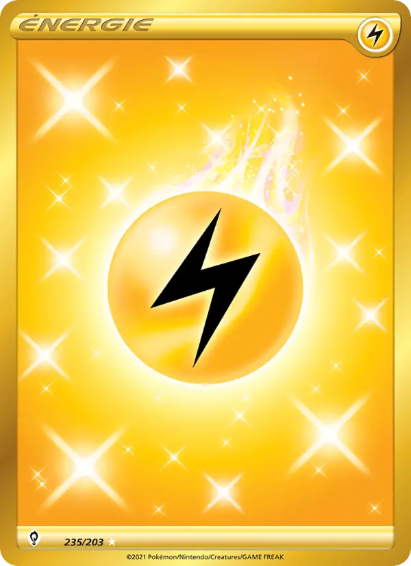 Scan HD carte Pokémon Énergie Electrik 235/203 — Évolution Céleste