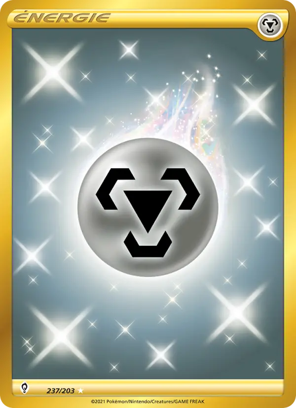 Scan HD carte Pokémon Énergie Métal 237/203 — Évolution Céleste