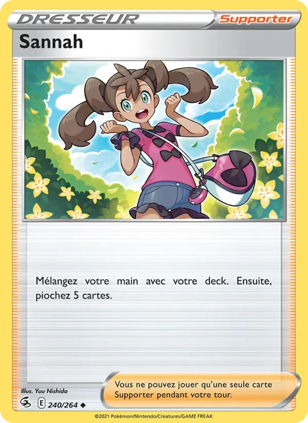 Scan HD carte Pokémon Sannah 240/264 — Poing de Fusion