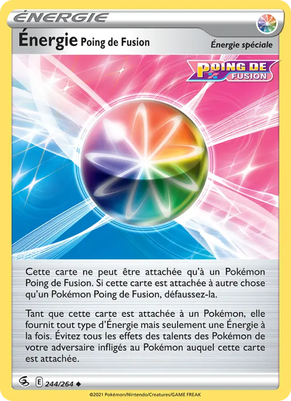 Scan HD carte Pokémon Énergie Poing de Fusion 244/264 — Poing de Fusion