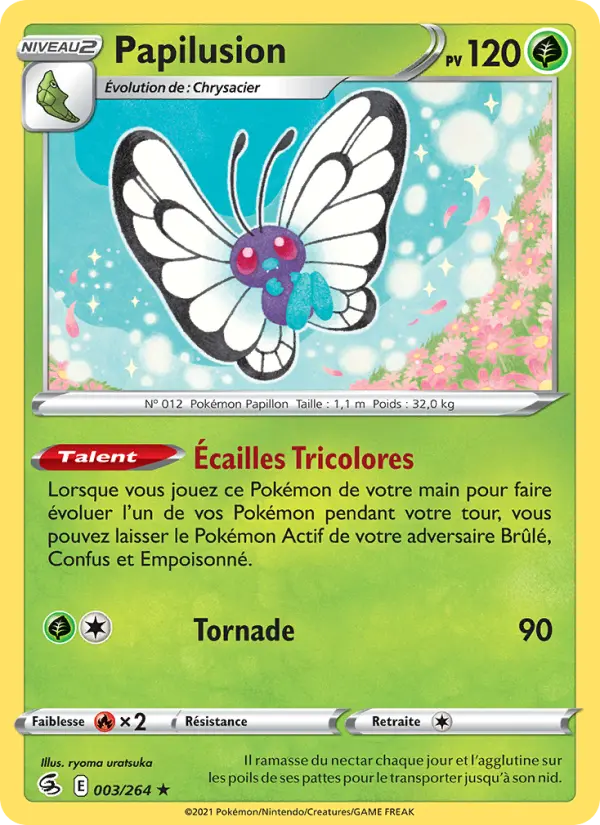 Scan HD carte Pokémon Papilusion 3/264 — Poing de Fusion