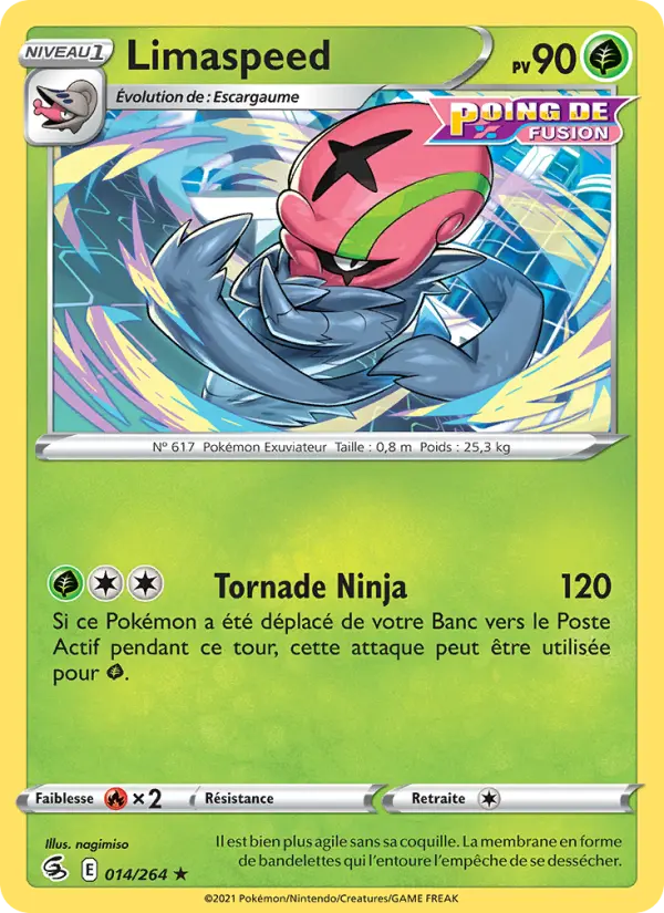 Scan HD carte Pokémon Limaspeed 14/264 — Poing de Fusion