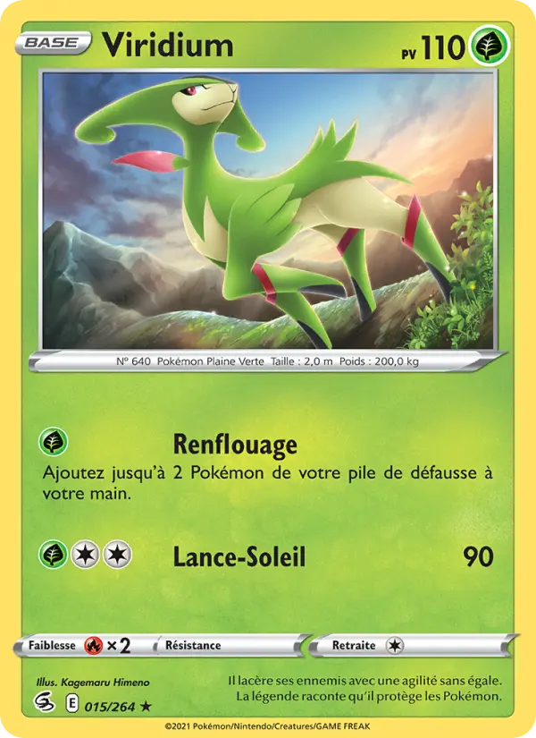 Scan HD carte Pokémon Viridium 15/264 — Poing de Fusion