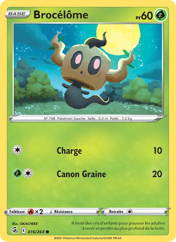 Scan HD carte Pokémon Brocélôme 16/264 — Poing de Fusion
