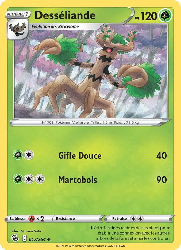 Scan HD carte Pokémon Desséliande 17/264 — Poing de Fusion