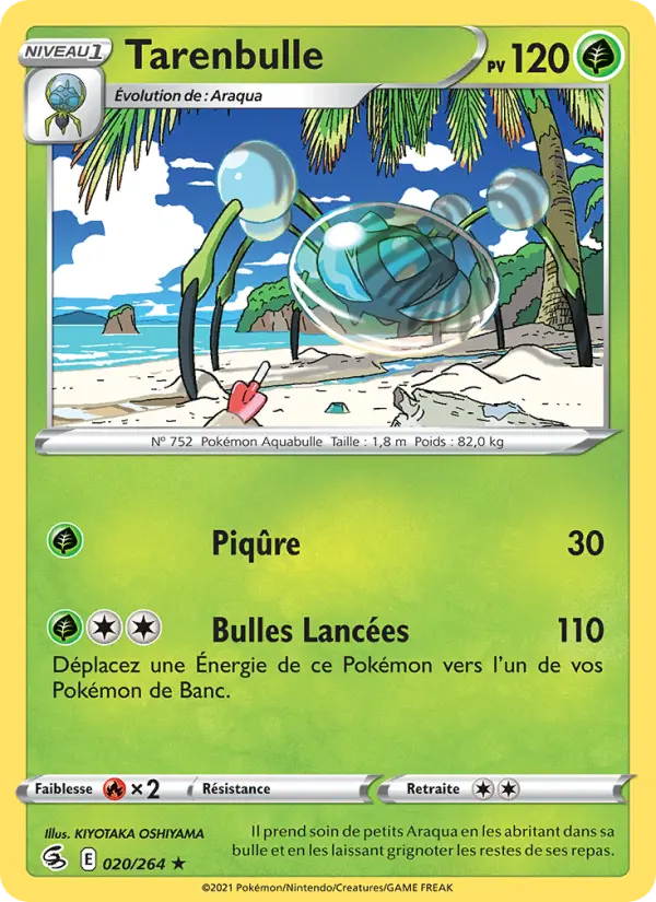 Scan HD carte Pokémon Tarenbulle 20/264 — Poing de Fusion