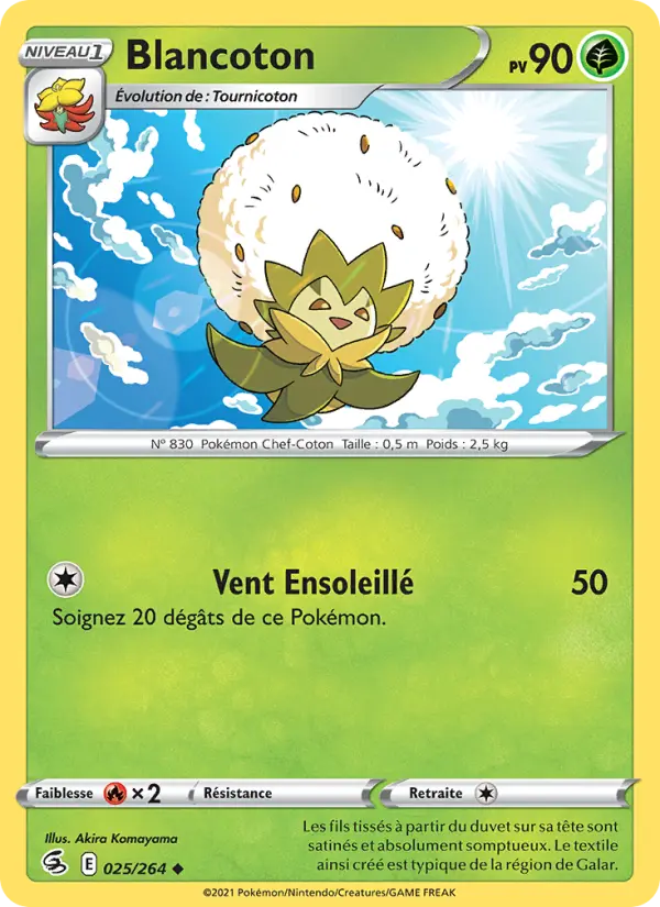 Scan HD carte Pokémon Blancoton 25/264 — Poing de Fusion