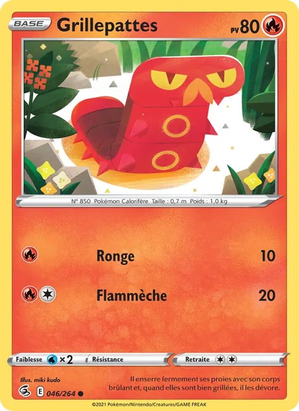 Scan HD carte Pokémon Grillepattes 46/264 — Poing de Fusion