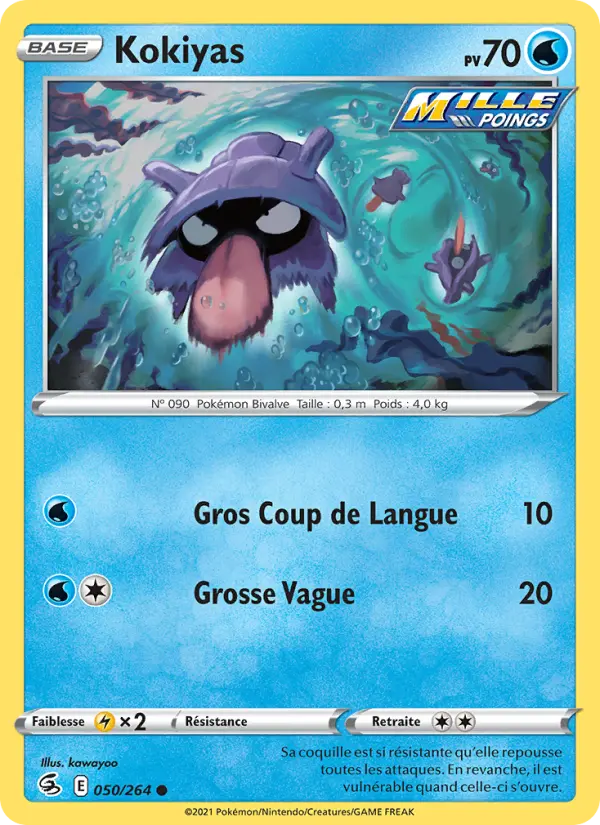 Scan HD carte Pokémon Kokiyas 50/264 — Poing de Fusion