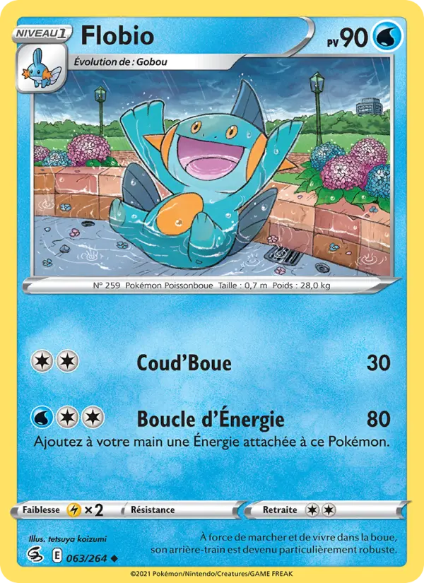 Scan HD carte Pokémon Flobio 63/264 — Poing de Fusion
